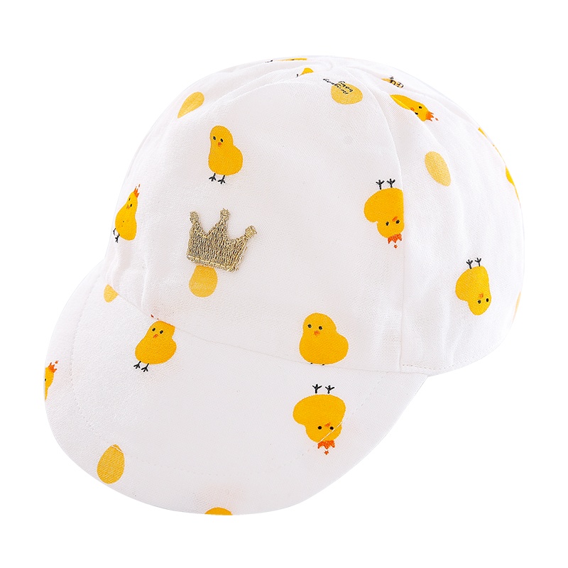 Aengbay 婴儿鸭舌帽新生儿宝宝女小童防晒夏季棒球帽太阳帽男纯棉