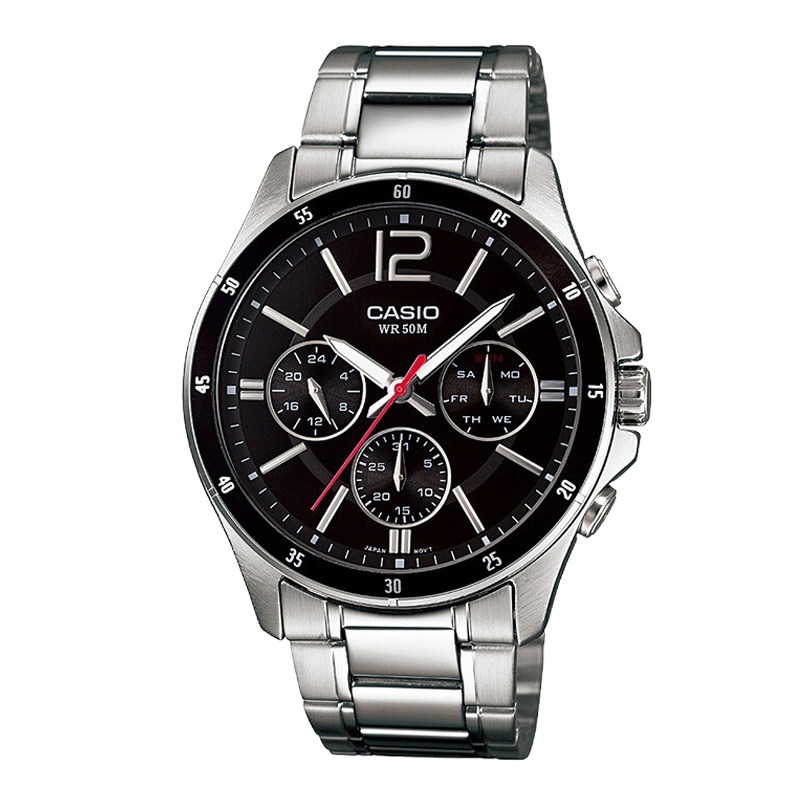 卡西欧(CASIO)优雅商务男表生活防水手表 MTP-1374D-1AVDF