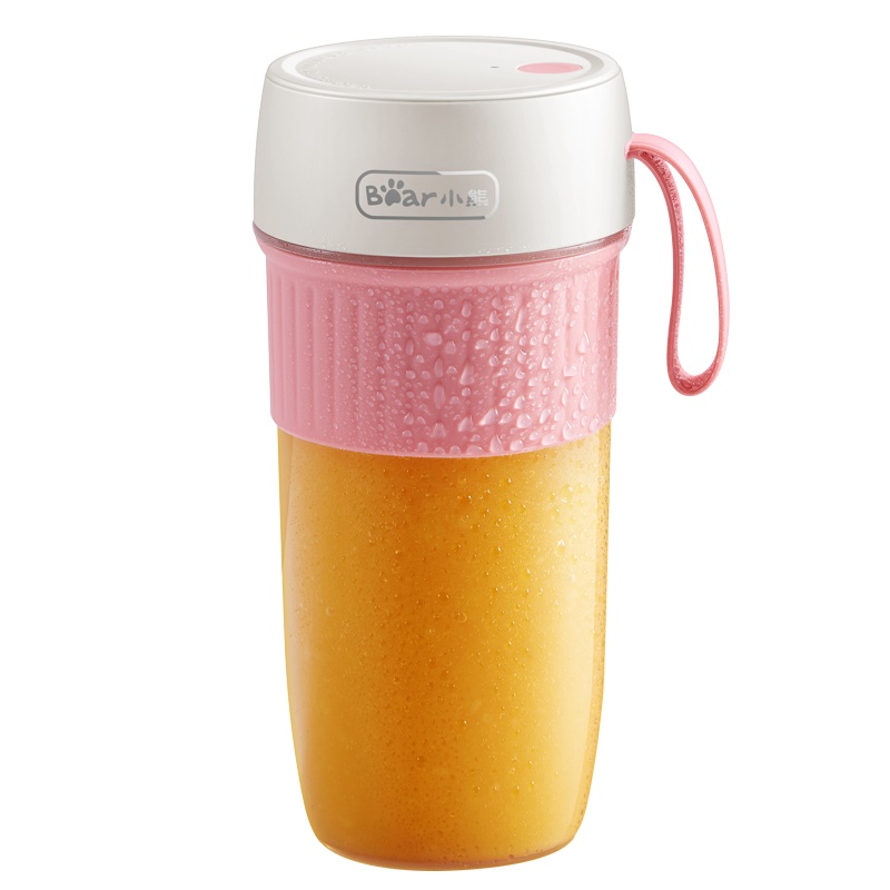 小熊(Bear)榨汁机 LLJ-D03M1 粉色 多功能家用小型便携式榨汁杯辅食搅拌料理奶昔机全自动果汁机苏宁官方自营