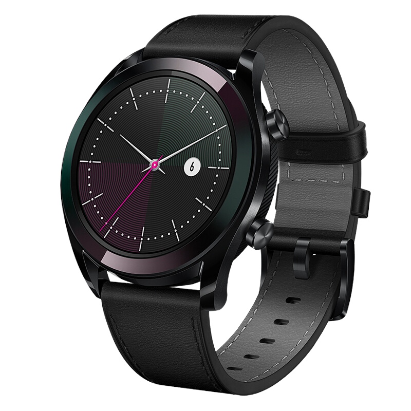 华为(HUAWEI)华为智能手表WATCH GT 雅致款 黑色 两周续航+户外运动手表+实时心率+睡眠监测+NFC支付