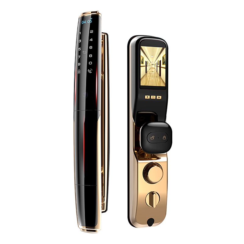 以方科技迈凯伦优智云家互联智能门锁高端全自动智能门锁应急机械密码盘优智云家互联智能门锁带屏款