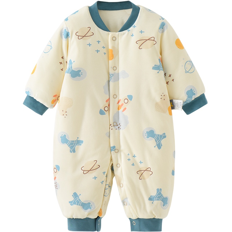 童泰(TONGTAI)2020年秋冬新款1-18个月婴儿男女宝宝纯棉立领蛤衣宝宝夹棉连体衣儿童棉服