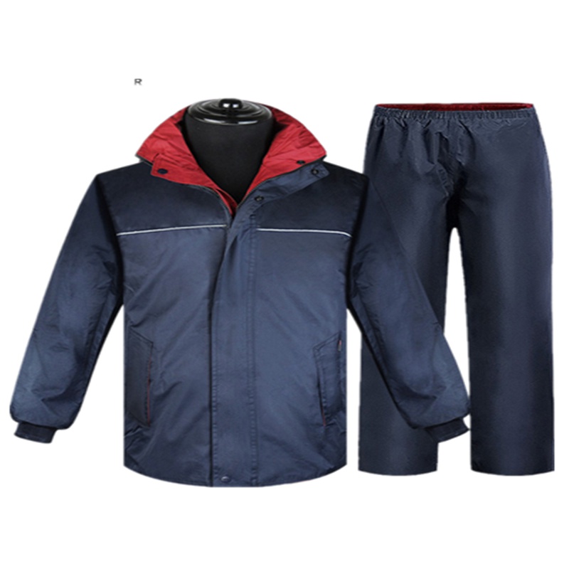 苏识 S-S041 加厚分体雨衣巡查救援双面穿雨衣套装 (计价单位:件)藏青