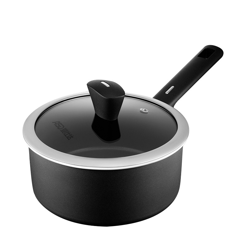 爱仕达(ASD)奶锅16CM 哑光黑 一锅多用 电磁炉明火通用 NL16A3WG