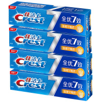 佳洁士(Crest)全优7效 强健牙釉质 牙膏 180克四支装