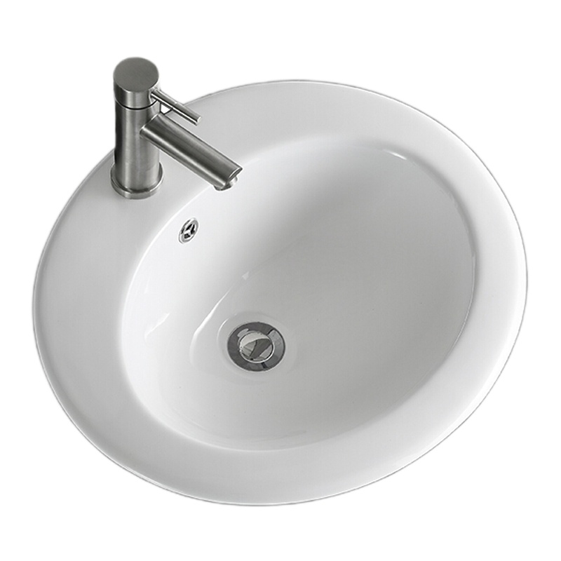 新港泉(xingangquan)1722台上盆 22寸 半嵌入式洗脸盆水龙头卫生间台上盆洗手盆单盆