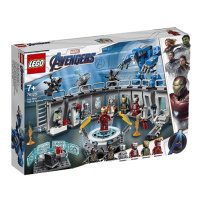 LEGO乐高漫威超级英雄系列76125钢铁侠机甲陈列室拼插积木玩具7岁+