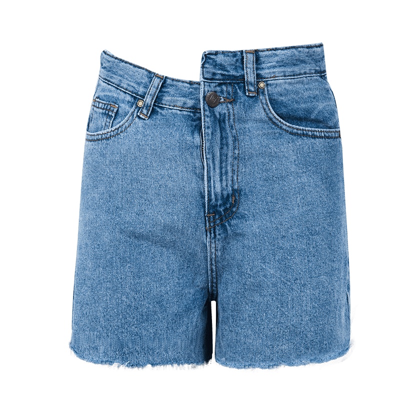 晚白2019夏季新品时尚百搭休闲裤热裤减龄高腰洗水牛仔裤短裤女