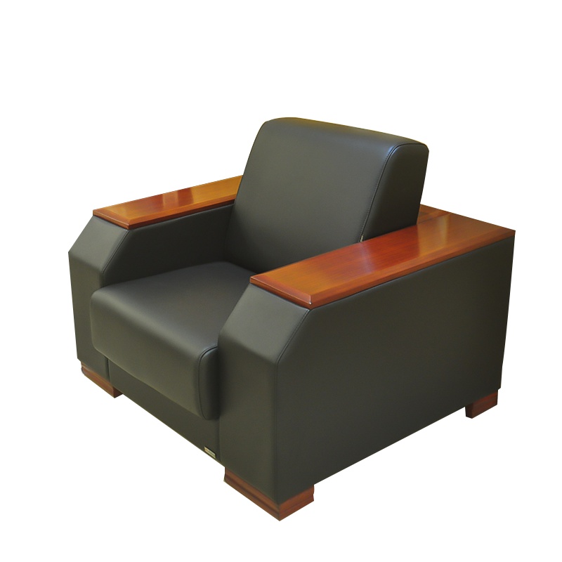 鸿业盛大FSS-926皮艺沙发单人位办公沙发接待会客单人位沙发办公室家具单人位沙发办公沙发西皮
