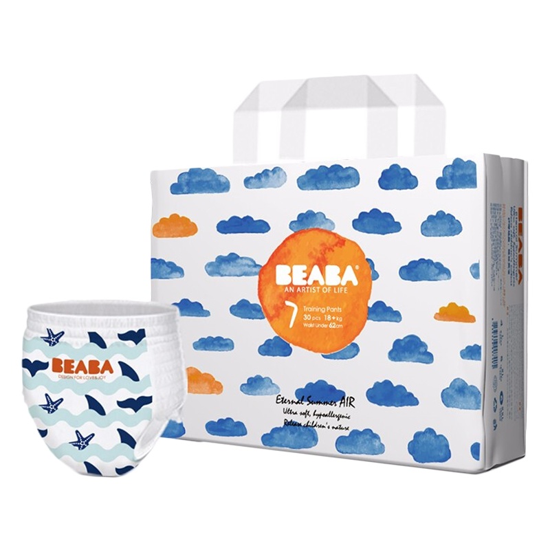 Beaba碧芭宝贝盛夏光年拉拉裤【XXXL码】超薄透气宝宝学步裤尿片 拉拉裤XXXL30片(18kg以上）