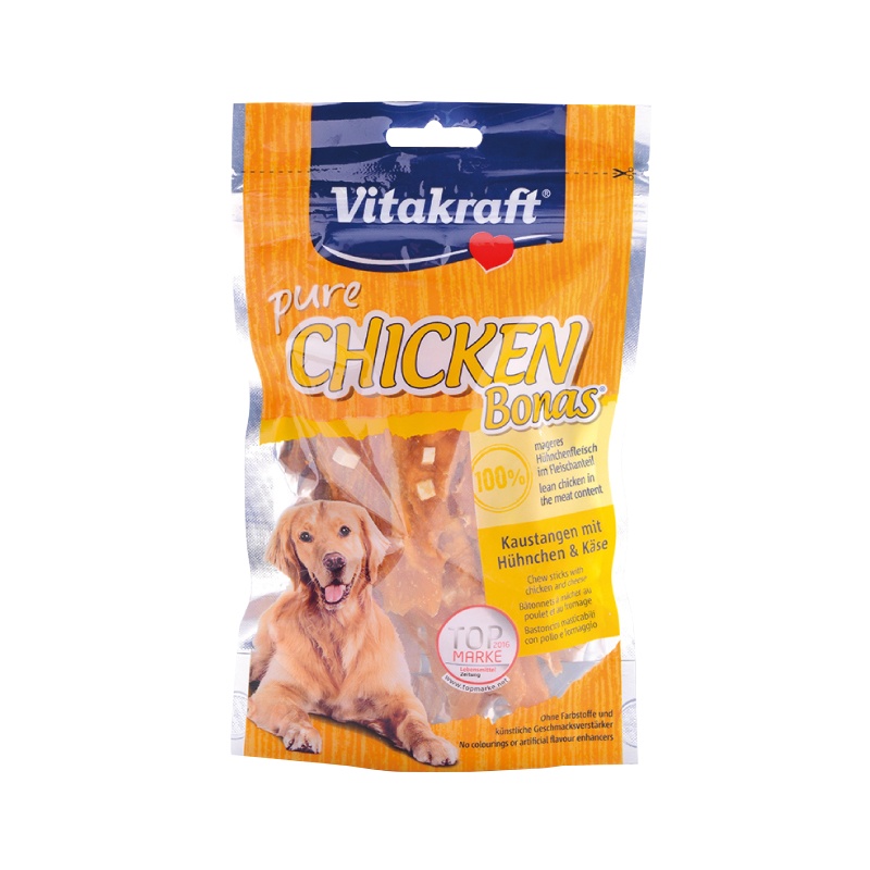 vitakraft卫塔卡夫犬用狗零食鸡胸肉奶酪棒 肉条80g
