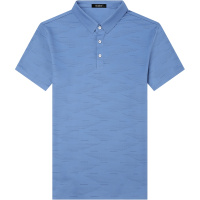 恒源祥夏季新款中年Polo衫 商务休闲无痕工艺暗纹翻领短袖T恤男