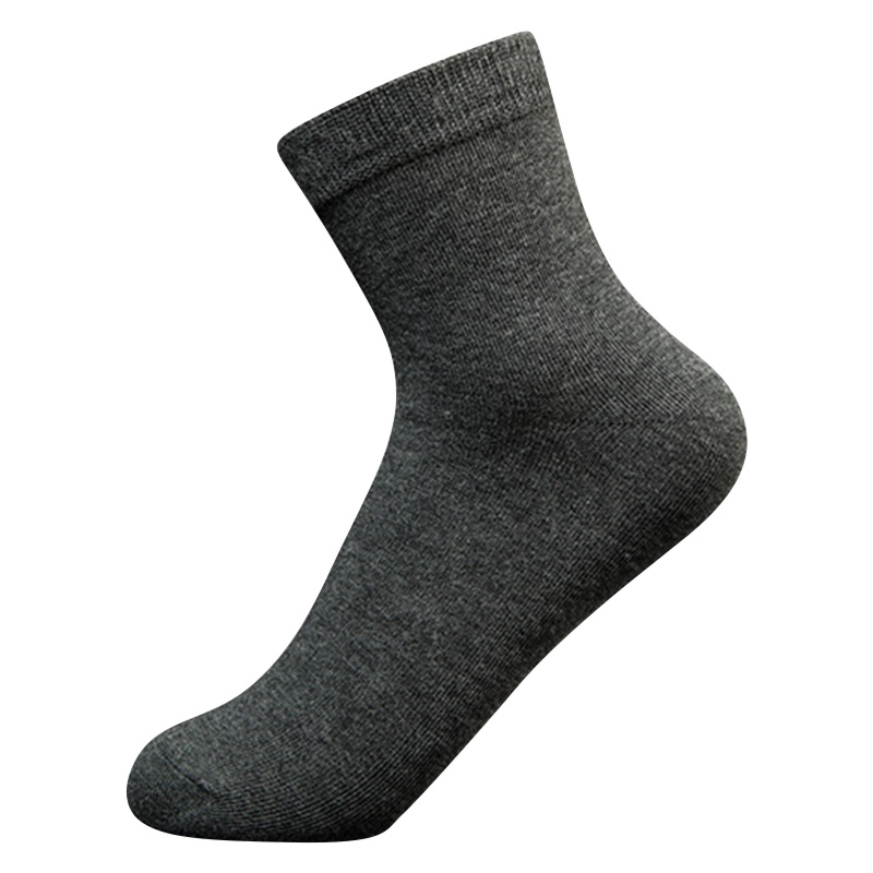 【顺丰配送】10双装】袜子男士长袜秋冬季中筒袜四季款透气吸汗运动袜商务休闲纯色棉袜 男士中筒袜5色GNW-010-10