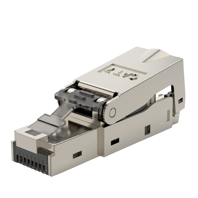 千天(QANTOP) 七类屏蔽免打水晶头 网线插头七类模块工程级CAT7屏蔽水晶头8P8C免压RJ45接口