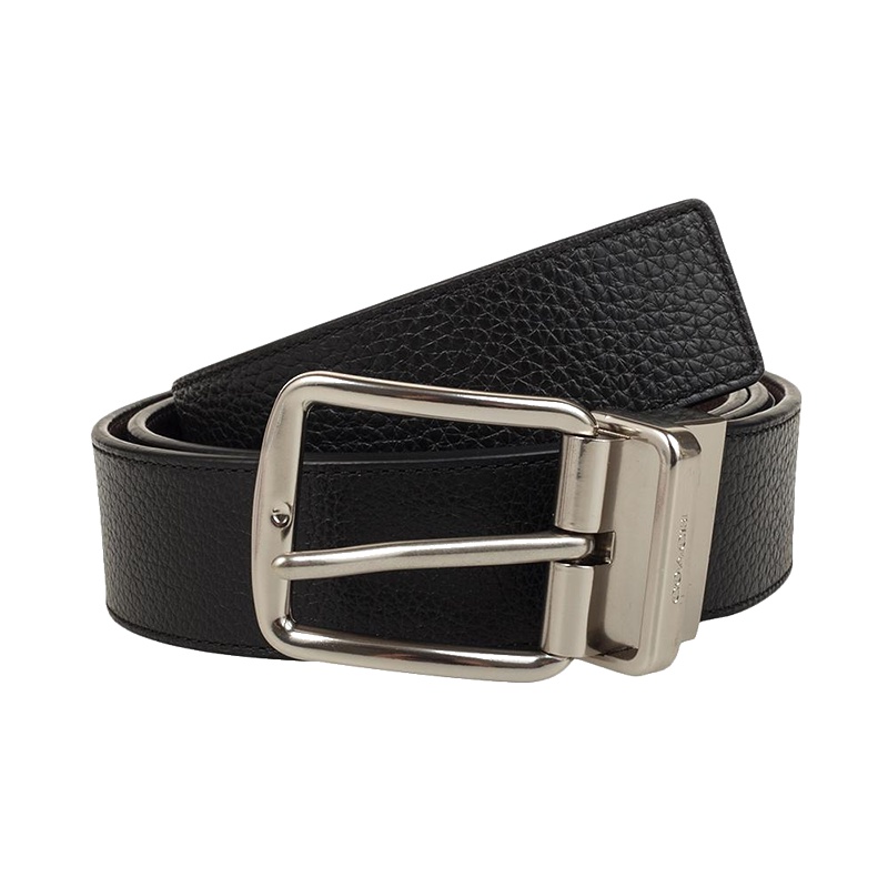 COACH 男士纯色皮质均码腰带宽版