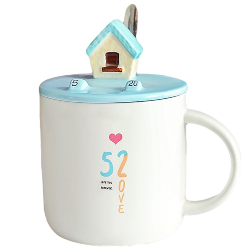 贝瑟斯 手绘简约陶瓷杯子创意个性水杯女小清新可爱马克杯