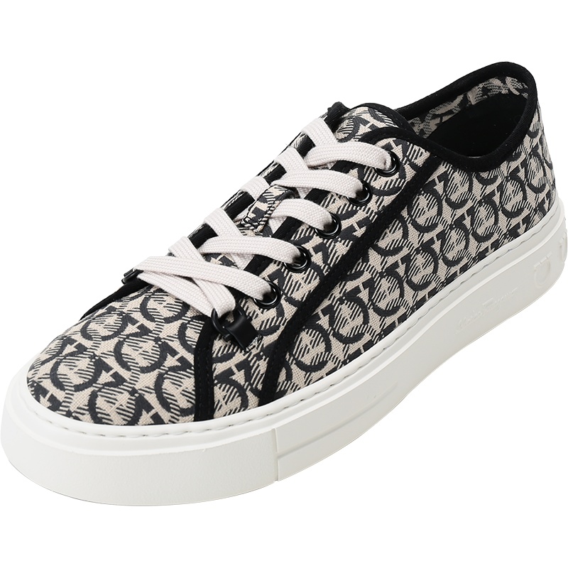 Salvatore Ferragamo 菲拉格慕 男士织物GANCINI系带休闲运动鞋 0706670