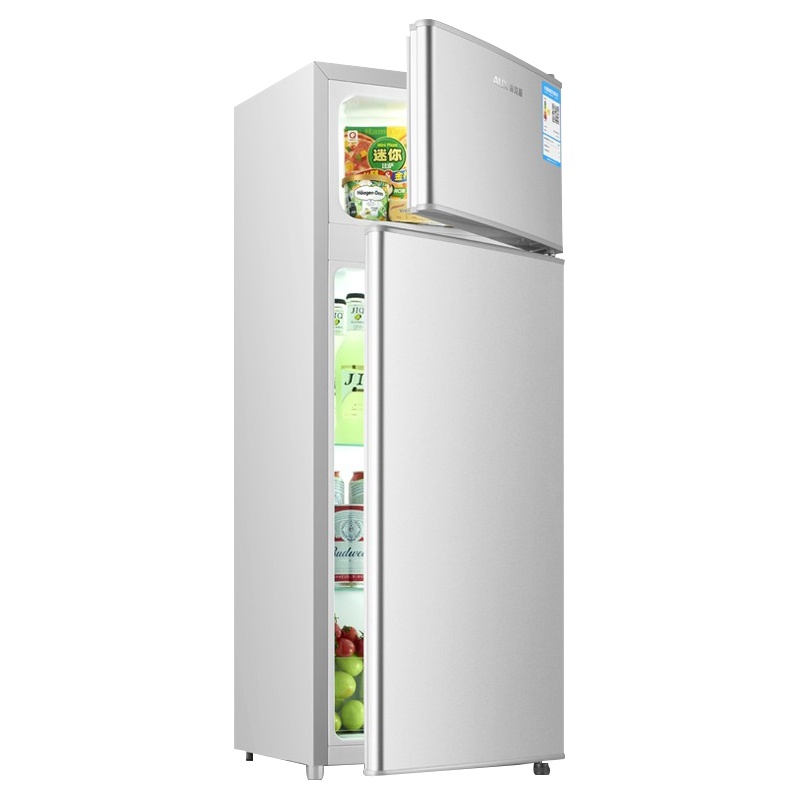 [旗舰店]奥克斯(AUX)50升家用双门迷你小型冰箱 冷藏冷冻保鲜小冰箱 宿舍租房节能电冰箱 BCD-50K128 银色