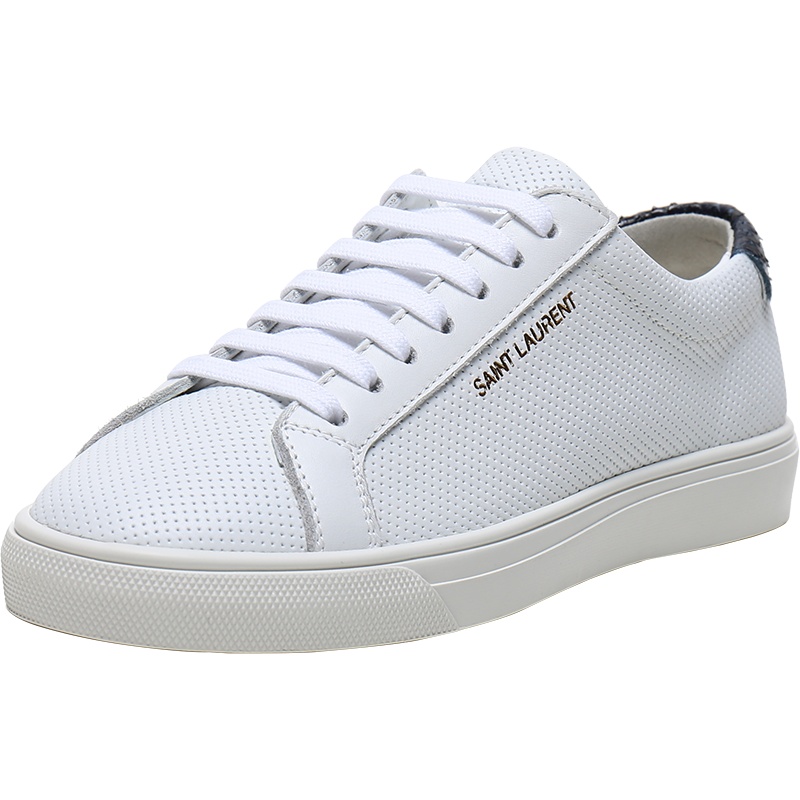 SAINT LAURENT 圣罗兰 女士皮革系带休闲运动鞋板鞋 606831 1U930