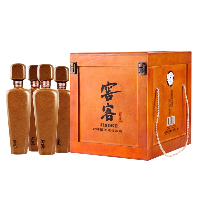 [自营运营]国台 窖客醇厚收藏酒 53度 500ml*4瓶木箱礼盒装 酱香型白酒(送礼收藏)