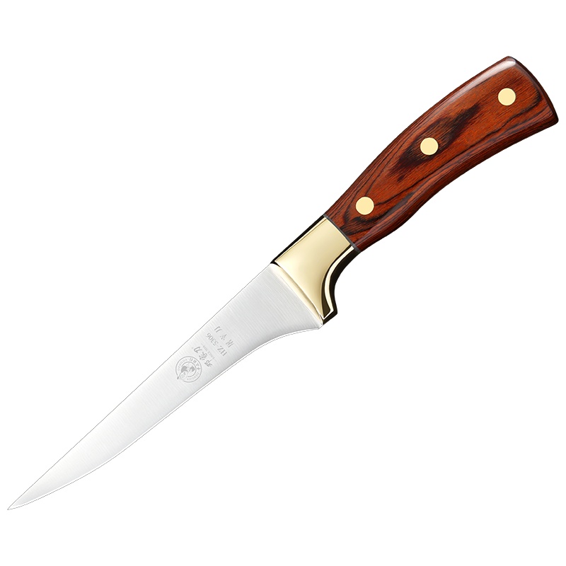 邓家刀 锻打屠宰多用刀 HZ-5306 杀猪杀羊专用剔骨多功能刀具 不锈钢剥皮尖刀 剔肉刀 分割刀 熟食刀