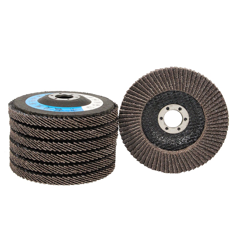 极力熊 加厚高温煅烧平面砂布轮 百叶片抛光片百叶轮 网盖 φ125 60目 20片