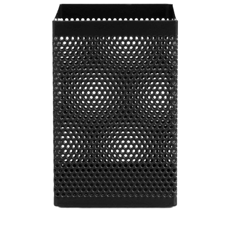 得力（deli）908 金属网纹方形笔筒 (黑色）宁选