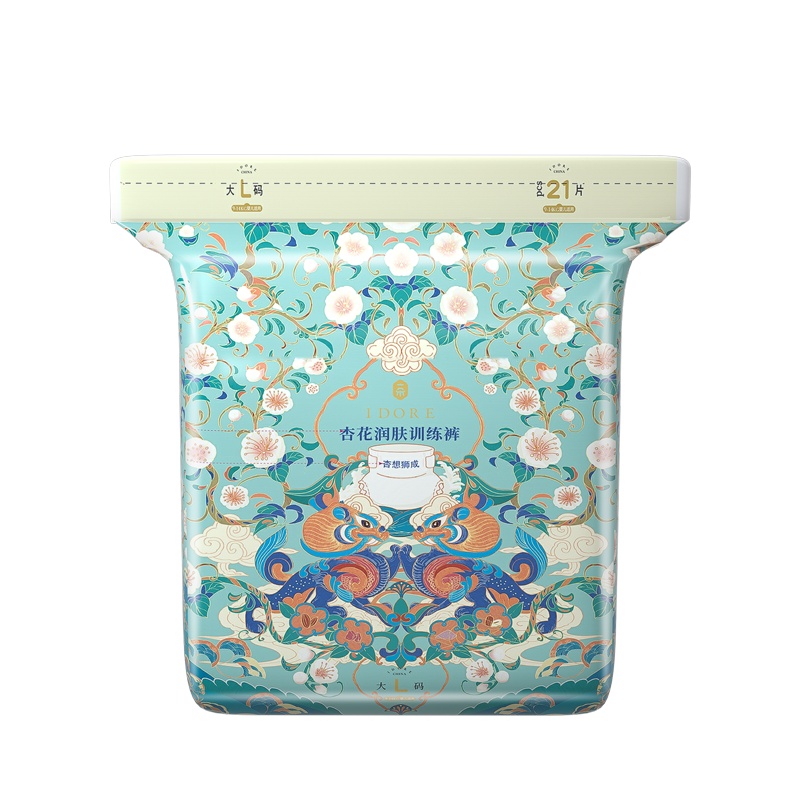 一朵idore杏花润肤拉拉裤L21婴儿超薄透气肤宝宝尿不湿日夜用