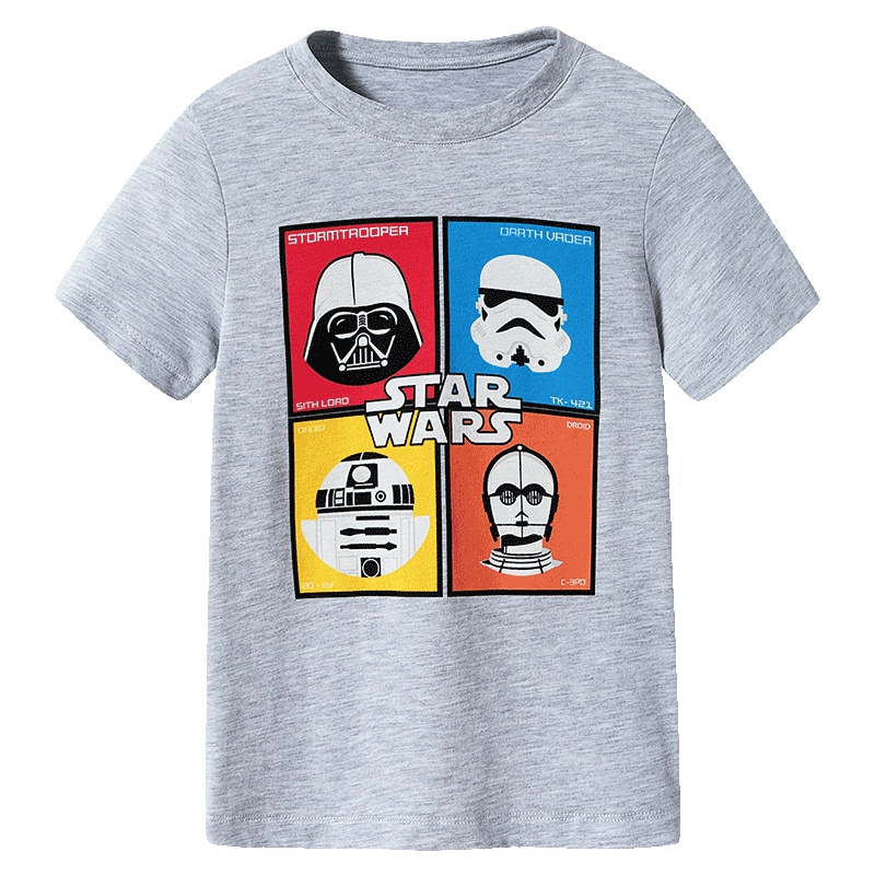 三枪迪士尼星战水柔棉男童短袖衫