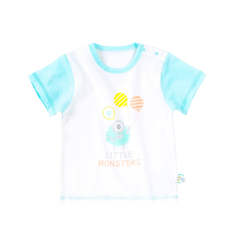 优简(BEST JANE) 优简 夏装婴儿短袖肩扣T恤男女宝宝上衣夏季男婴幼儿短袖儿童纯棉童装