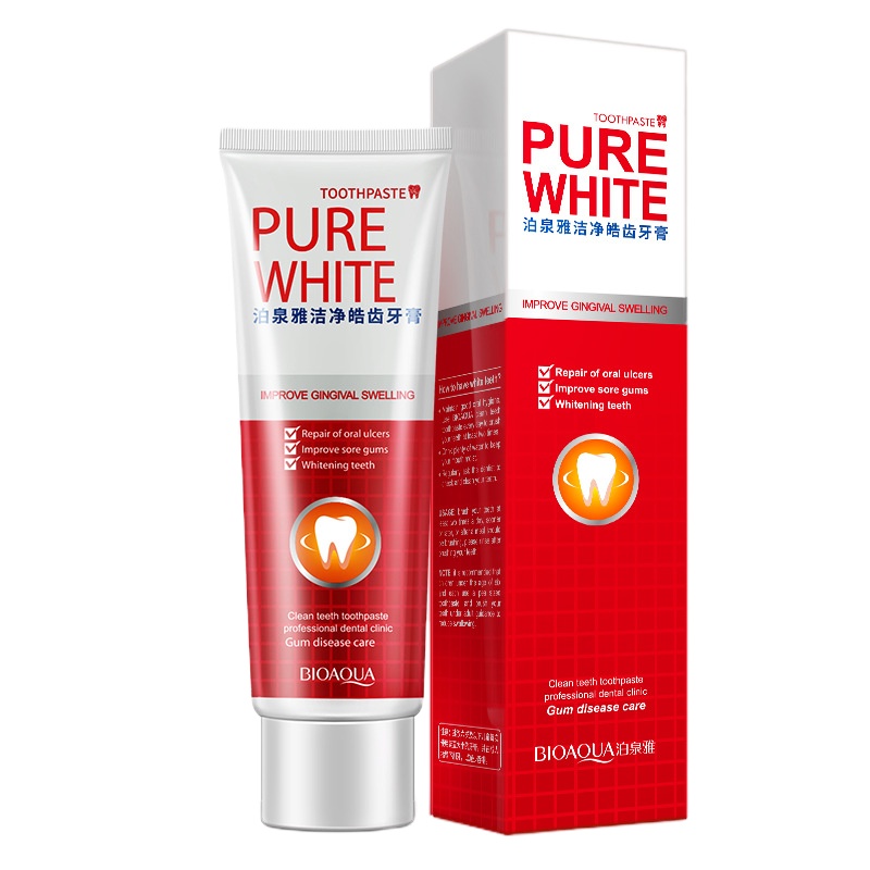 泊泉雅净白健齿 牙膏蔓越莓薄荷护齿牙膏 口腔去牙渍 清洁护理120g