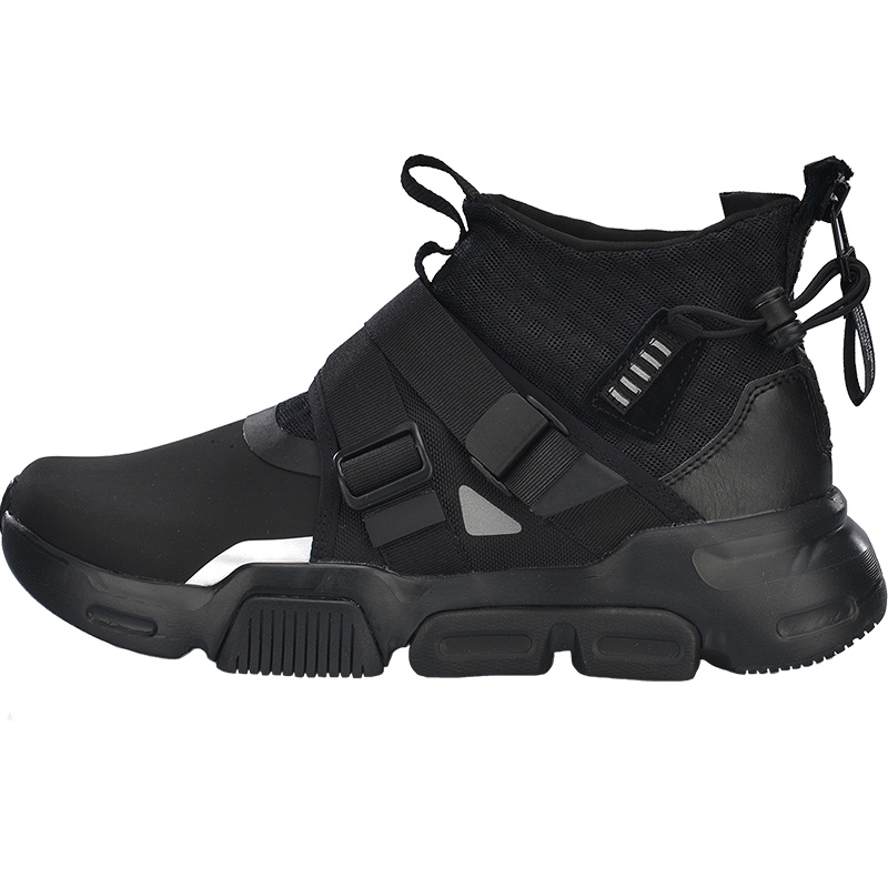 李宁男鞋休闲鞋 新款时尚经典潮流休闲鞋 高帮复古时尚运动鞋