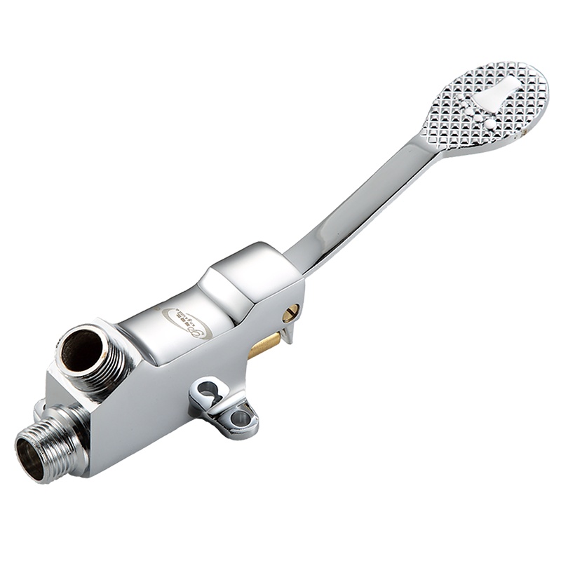 铜医院用脚踏式水龙头食品工厂洗手盆实验室脚踩水龙头开关阀门