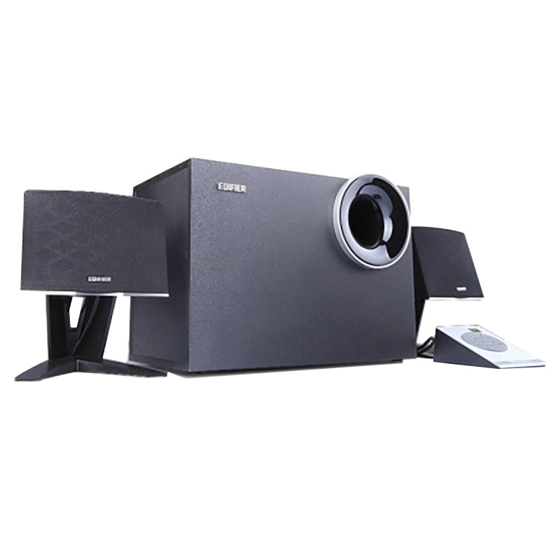 Edifier/漫步者 R208PF 带SD/USB/FM加线控的2.1多媒体有源音箱 音响 电脑音箱 黑色