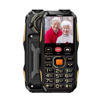 4gwifi全网通大字声三防电霸老人手机老人机移动联通电信视频聊天 黑色 联通移动4g+Wifi版/关闭也能用