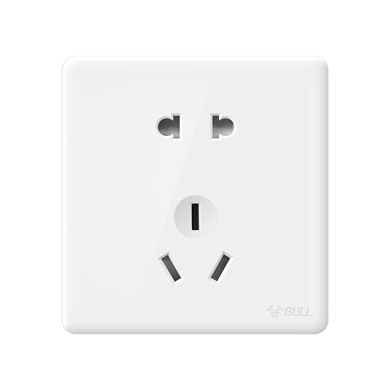 公牛(BULL)开关插座面板86型二三插五孔 G28珍珠白无框大面板家用电源插座套装