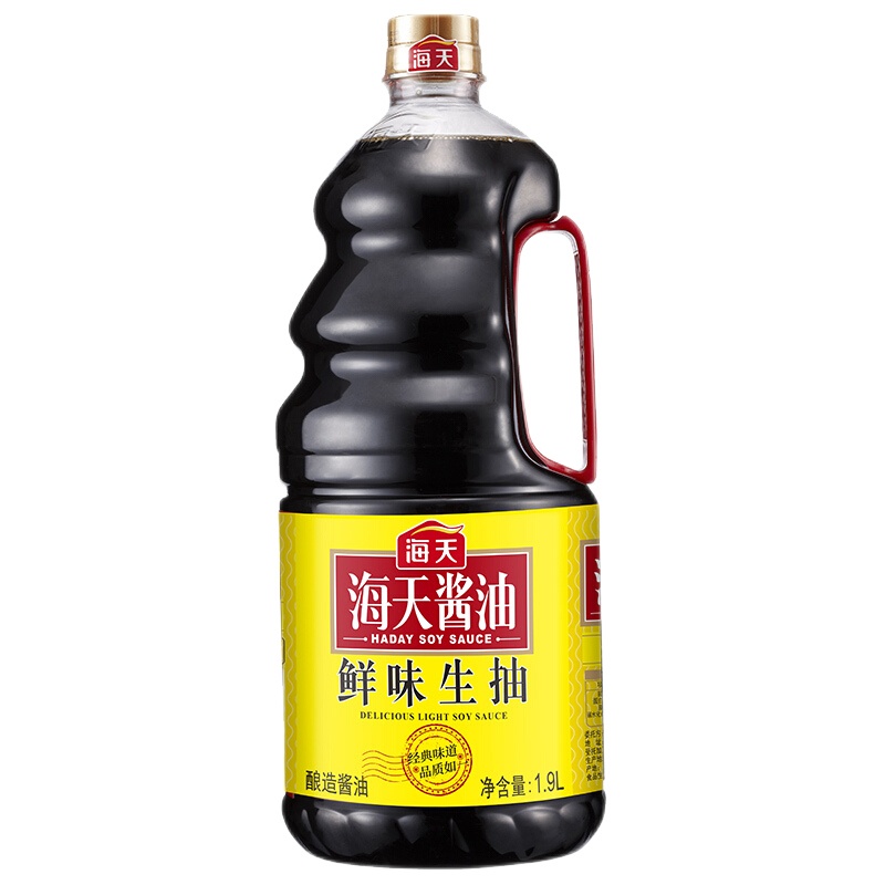 海天酱油鲜味生抽1.9L 大桶装家用炒菜凉拌菜酿造美味鲜酱油