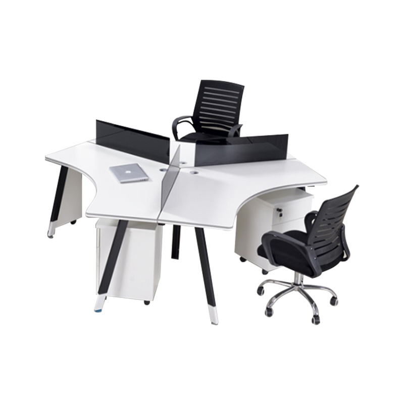 【理政】板式办公桌 简约现代 电脑桌 三人位办公桌 职工位 Y型电脑员工桌