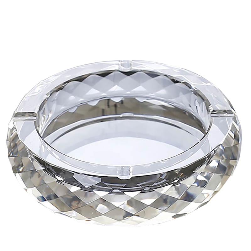 圆型烟灰缸 SCP-2449 水晶玻璃烟灰缸18*18cm会议室办公[个]