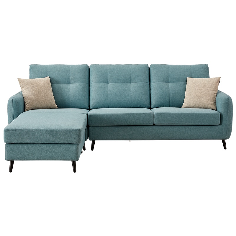 抢全友家居 北欧时尚沙发 小户型仿棉麻/绒布布艺沙发 高回弹海绵坐垫客厅家具102276AS&CS