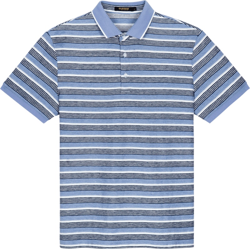 千纸鹤男装条纹短袖polo衫2020夏季新款休闲商务风上衣男25171