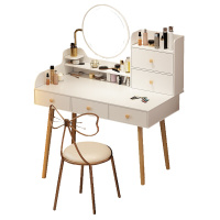 鑫金虎 梳妆桌卧室北欧ins简约现代小户型化妆桌收纳柜化妆台带灯