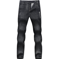 马克华菲牛仔裤男士九分长裤2020秋季新款宽松小直筒黑色潮牌潮流