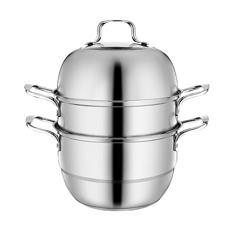 苏宁极物 凯斯拓 三层蒸锅带两块蒸片28cm TF-068