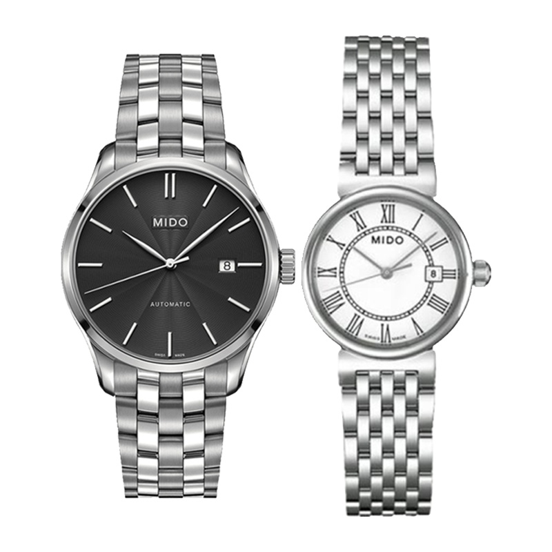 美度(MIDO)瑞士手表 布鲁纳/都瑞系列情侣表 对表M2130.4.26.1/M024.407.11.061.00