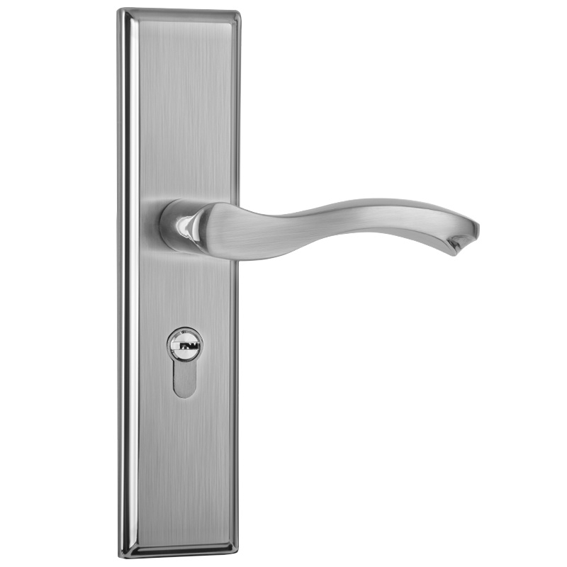 固特门锁室内卧室房间门锁换旧锁家用门把手通用型不锈钢面板锁具