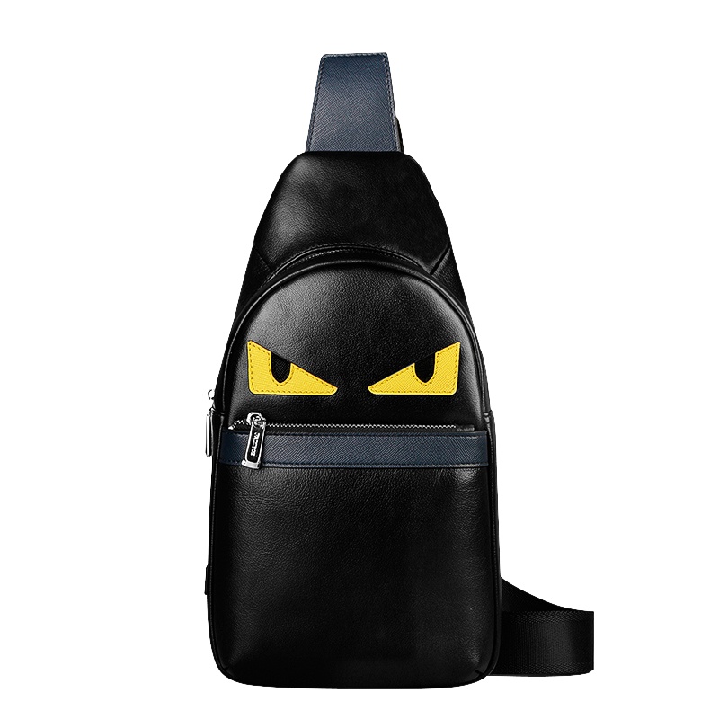 【顺丰配送】Padieoe男包胸包男士单肩包包真皮斜挎包韩版潮户外背包男牛皮包