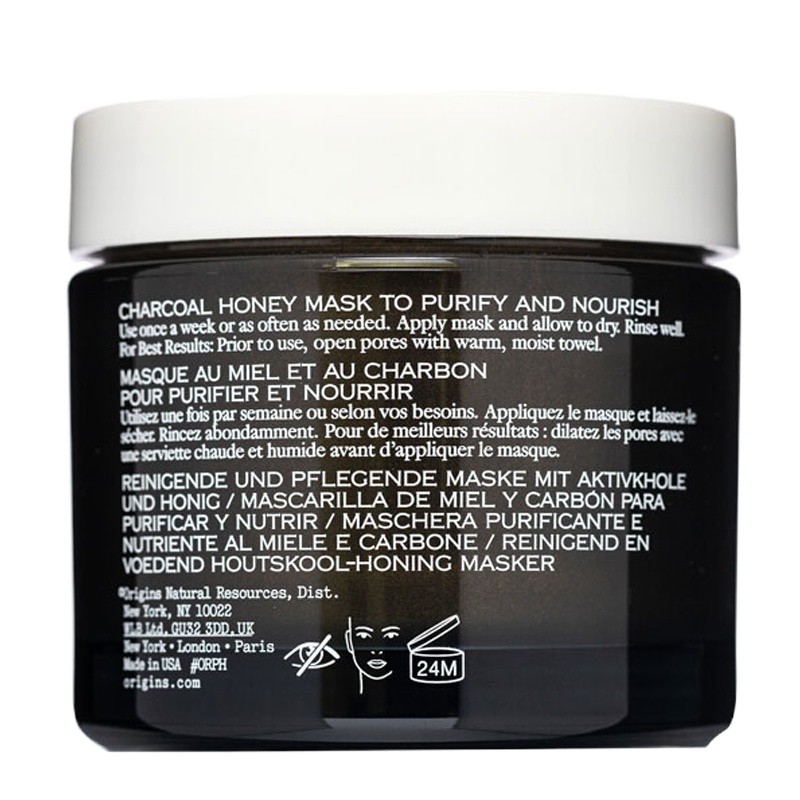 【国内专柜版】悦木之源 ORIGINS竹炭蜂蜜洁净滋养面膜 75mL 竹炭蜂蜜双萃 净彻毛孔不紧绷