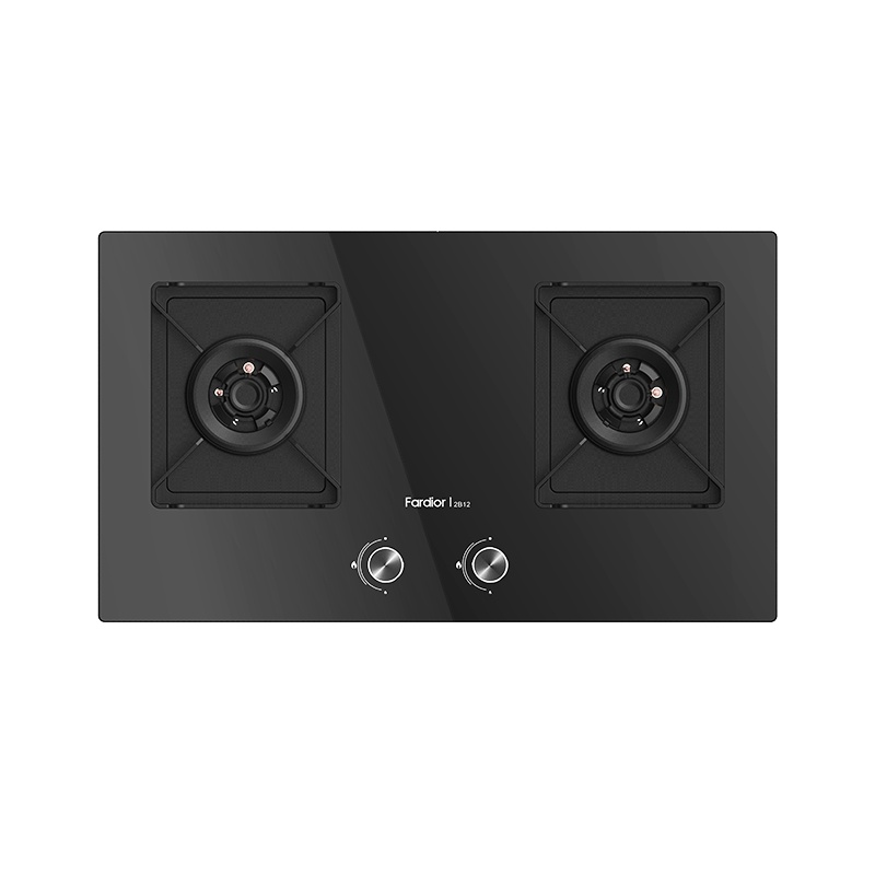Fardior/法迪欧燃气灶JZT-2B12 黑晶防爆钢化玻璃面板 台嵌两用 5.0kW 一级能效天然气 灶具