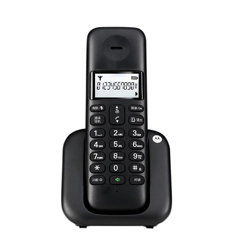 摩托罗拉 T301C 无绳电话机 黑色